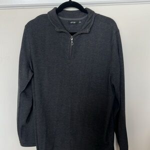 APT. 9 Mens quarter-zip pullover grey size: L